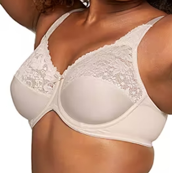 Bali Lilyette Comfort Lace Minimizer Bra 0428 Size 40DDD Paris Nude - Picture 1 of 7